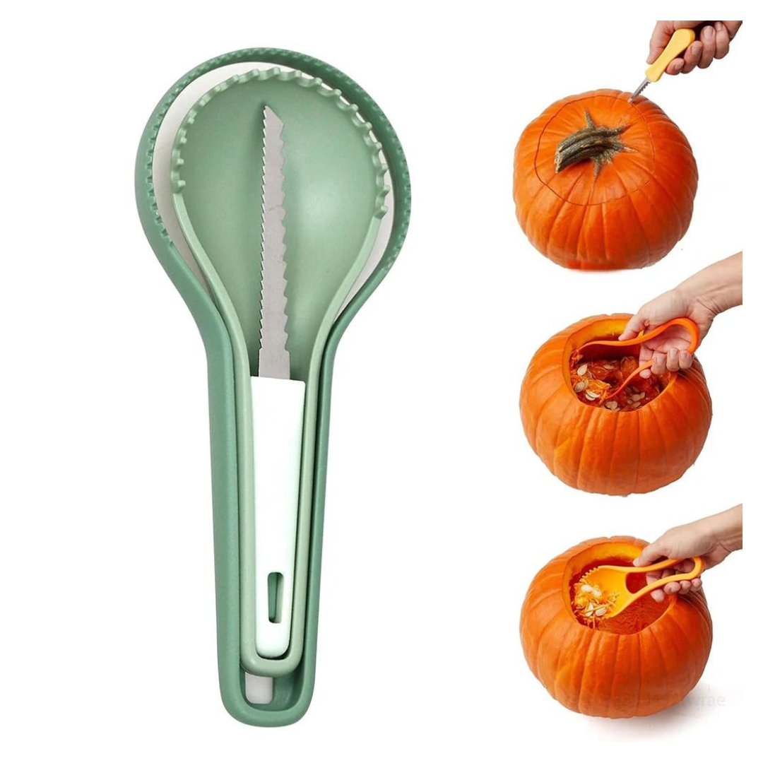 3 in 1 Pumpkin Carving Tools Halloween Professional Pumpkin Carving Kit Nesting Pumpkin Tool Set Multifunctional