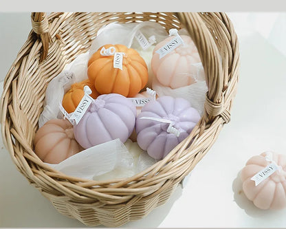 Popular Nordic Style Pumpkin Scented Candles Home Decoration 3D Fragrance Candles Soy Wax Aromatherapy Birthday Candles Gift