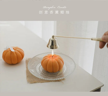 Popular Nordic Style Pumpkin Scented Candles Home Decoration 3D Fragrance Candles Soy Wax Aromatherapy Birthday Candles Gift