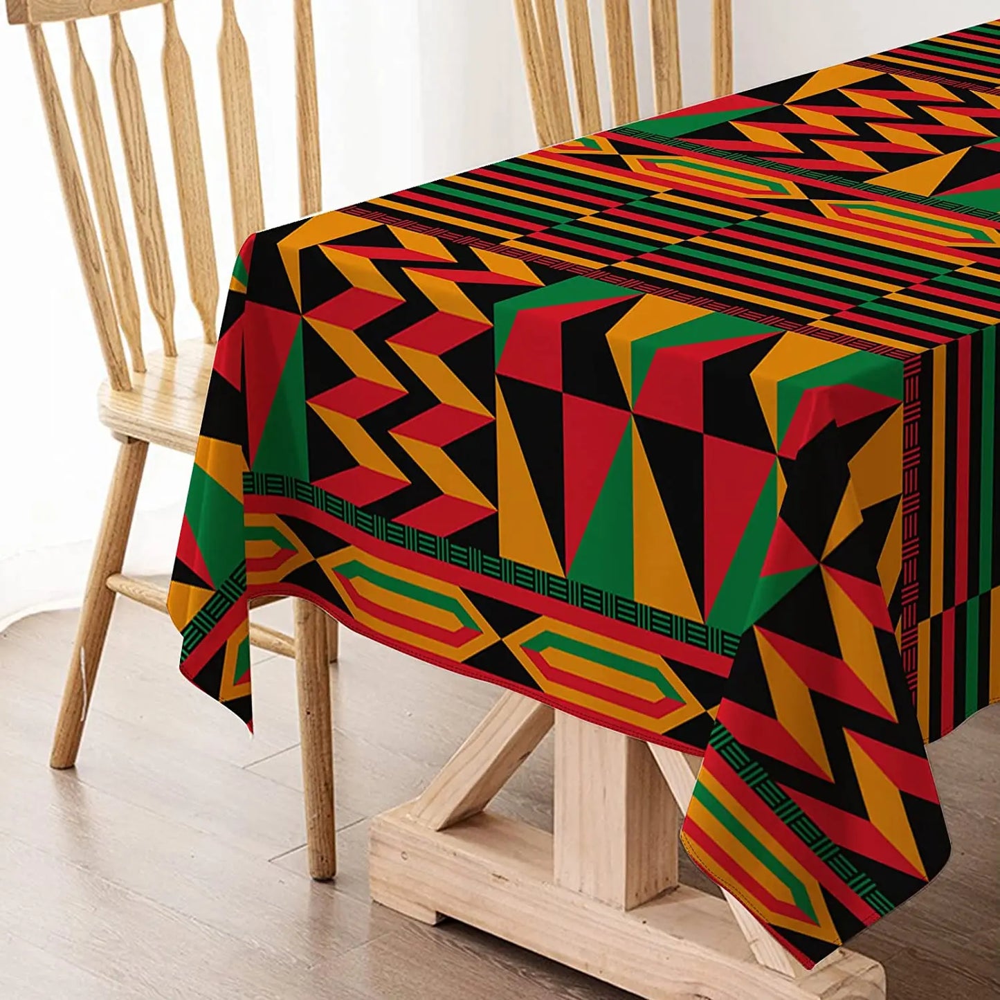 Juneteenth Black History Month Rectangle Tablecloth Kitchen Table Decor Kwanzaa Pan African American Tablecloth Party Decor