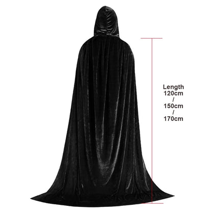 Halloween Cloaks Gothic Hooded Capes Cosplay Vampire Reaper Costumes Long Dress Coat Witchcraft Cape