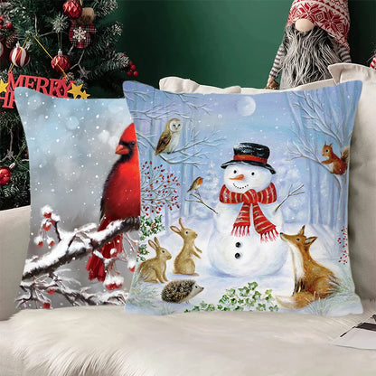 Christmas Cushion Cover Merry Christmas Decorations For Home 2024 Cristmas Ornament Pillow Case Xmas Navidad Gifts New Year 2025