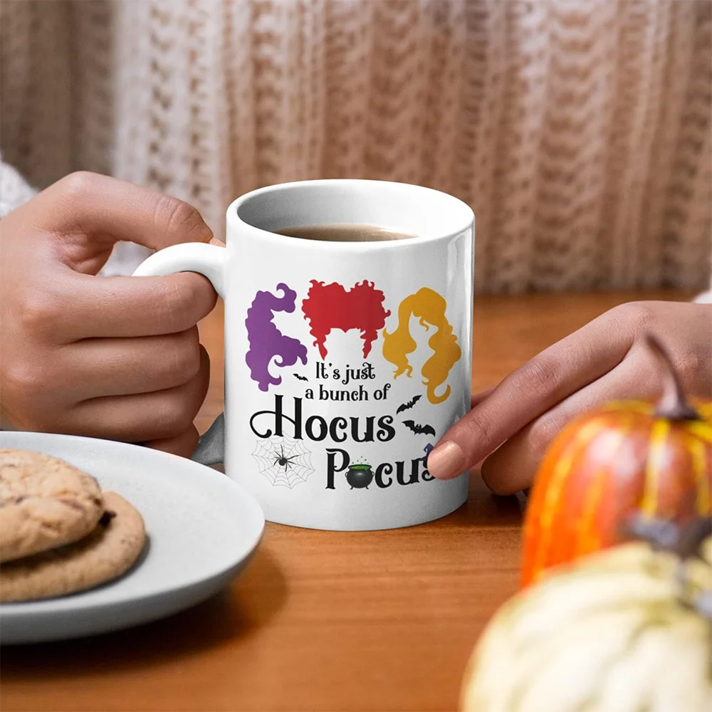 1 pcs Halloween Festival it is just a bunch of hocus pocus Coffee Mug Decor Gift Cauldron for party supplies favor Witchcraft