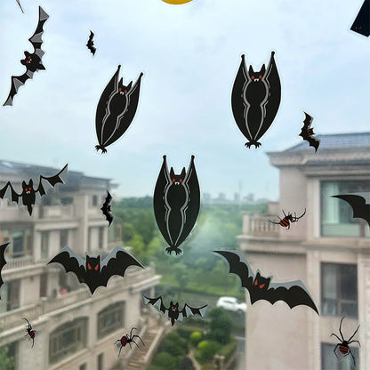 3Sheets Halloween Bat Ghost Tree Pumpkin DIY Glass Sticker Haunted House Electrostatic Stickers Supplies Home Party Window Decor