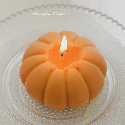 Popular Nordic Style Pumpkin Scented Candles Home Decoration 3D Fragrance Candles Soy Wax Aromatherapy Birthday Candles Gift