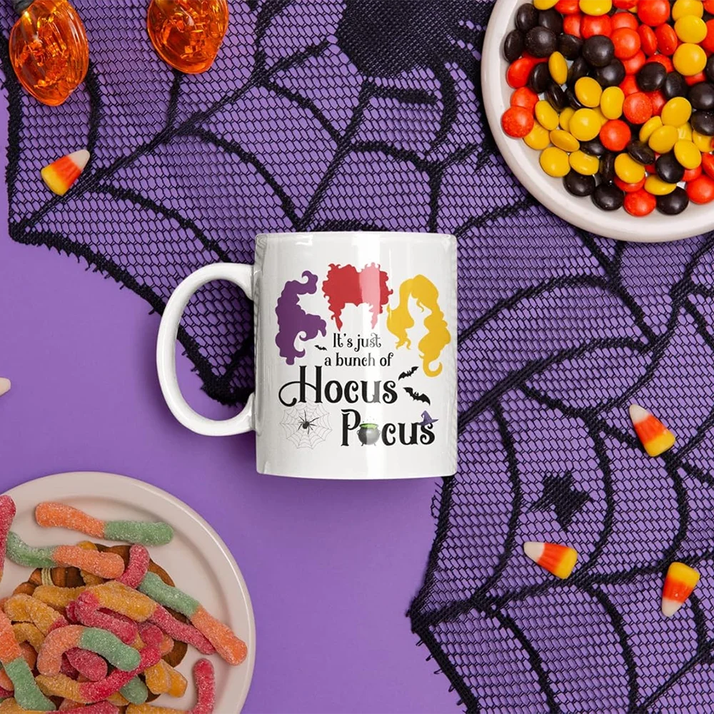 1 pcs Halloween Festival it is just a bunch of hocus pocus Coffee Mug Decor Gift Cauldron for party supplies favor Witchcraft