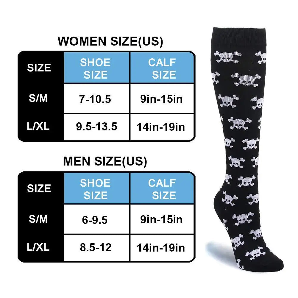 Compression Socks Pumpkin Skull Multiple Patterns Halloween Socks Men Women Outdoor Basketball Running Hiking Sports Socks Gifts