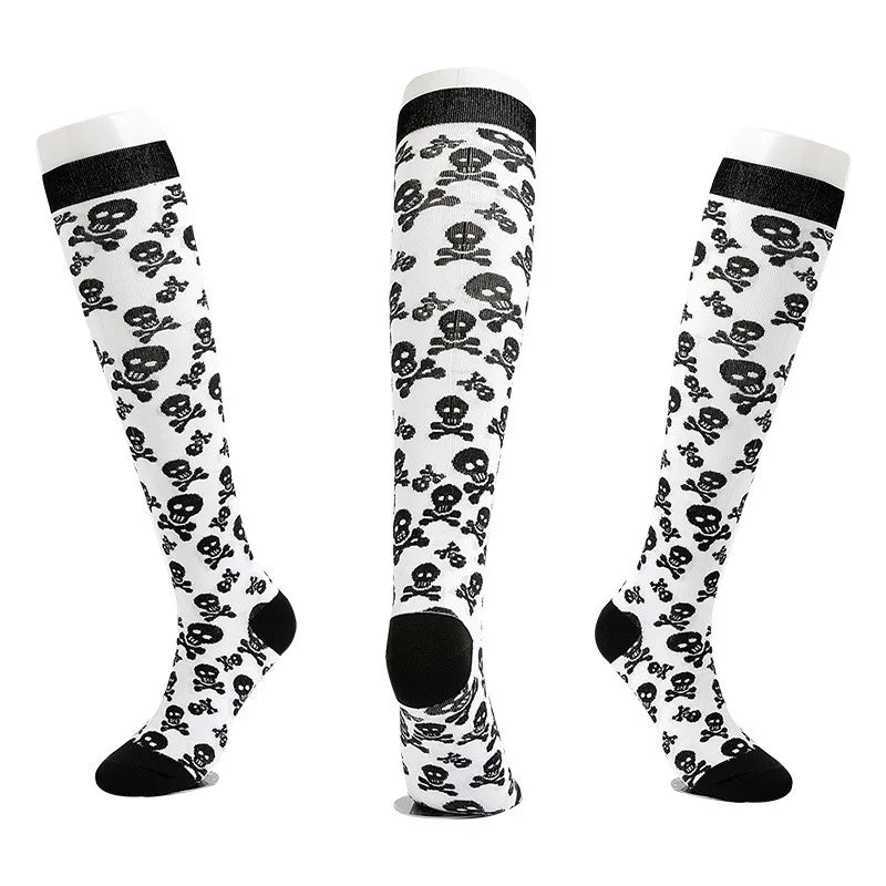 Compression Socks Pumpkin Skull Multiple Patterns Halloween Socks Men Women Outdoor Basketball Running Hiking Sports Socks Gifts