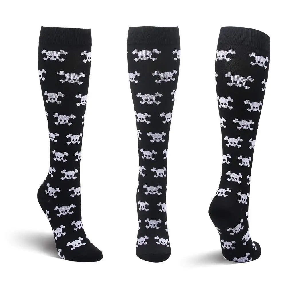 Compression Socks Pumpkin Skull Multiple Patterns Halloween Socks Men Women Outdoor Basketball Running Hiking Sports Socks Gifts