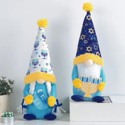 Hanukkah Gnomes Decoration Plush Dwarf Chanukah Swedish Tomtes Ornaments