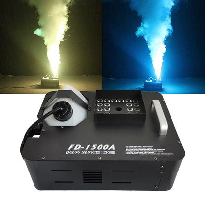 1500W Fog Smoke Machine DMX RGB 24LED Stage Light Effect Vertical Sprayer Remote