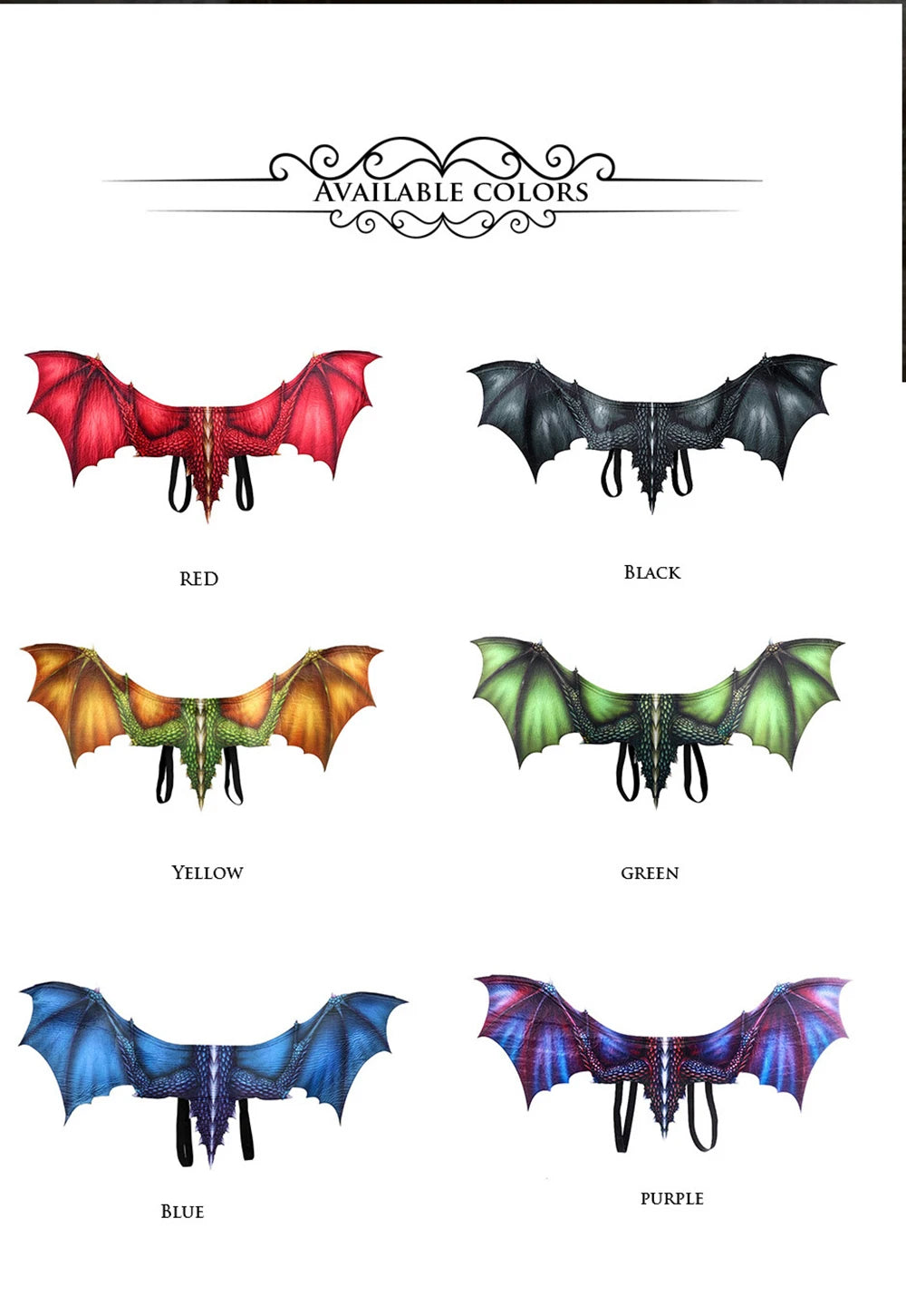 Halloween Dragon Wings Carnival Masquerade Adult Decoration Non-Woven Dragon Wings Cosplay Photo Wing Props