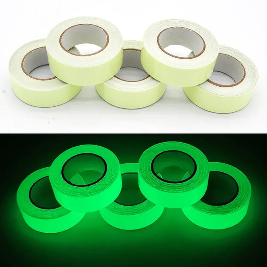 1 Roll Glow-In-The-Dark Tape Light Strip Fluorescent Self-Adhesive Fire Channel Stage Decoration Safety Exit Warning Stickers